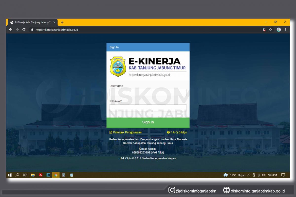 Simulasi E-Kinerja di Dinas Komunikasi dan Informatika Kabupaten Tanjung Jabung Timur Tahun 2022
